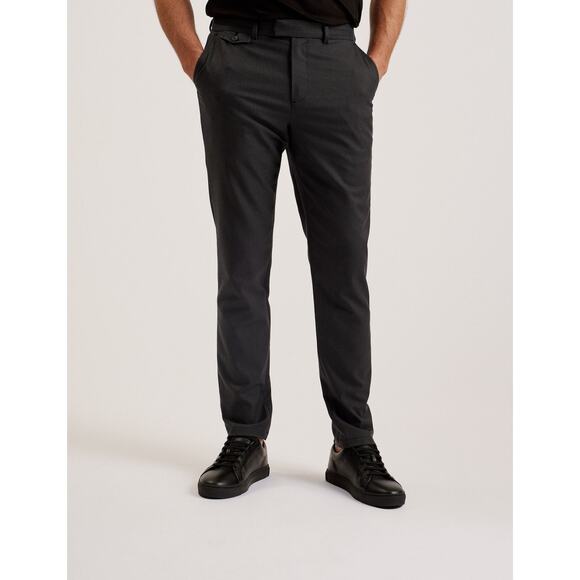 Ted Baker Nounds Micro Brown Houndstooth Slim Fit Trouser Dress Pants 30 - Picture 1 of 11
